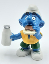 Schlumpf mit Pausenbrot 20463  Schleich Smurf Sandwich -Pitufo Figur 2000 Puffi