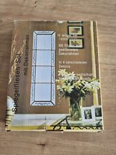 Spiegelfliesen Set 14 teilig mit Dekorrahmen 