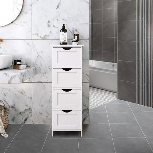 Badschrank schubladen weiß - 4,