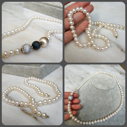 Perlenkette collier für - perlenkette,