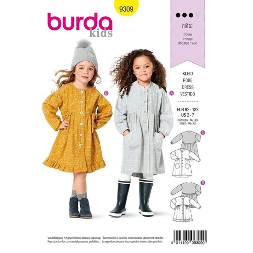 Burda 9309 kinderkleider - 9309,