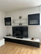Wohnwand schwarz weiß komplett