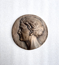 schönes altes Bronze-Relief "Gertrud Sieber-Bethge" um 1920 - 14.5cm Wandplatte