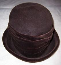 Anna Valerie Adolf Damen Hut Hutumfang Innendurchmesser 56 cm Wolle samt braun