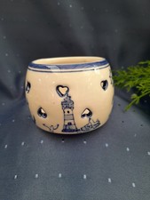 Windlicht Porzellan weiß blau Maritime Anker Leuchtturm Herz Möve Geschenke Neu