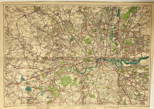 London karte 1947 vintage - 1947,