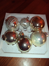 DDR Tanne Baum Kugeln Christbaumschmuck 6stk. silber