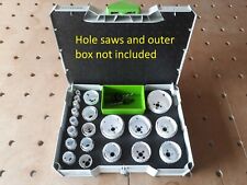 Maßgefertigte Schaumstoff Lochsägeneinlage für den Original T-LOC Festool / Tanos Systainer