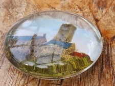 antik Andenken Glas Briefbeschwerer paperweight Wartburg Eisenach
