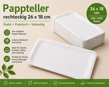 Pappteller eckig 26x18 - pappteller,