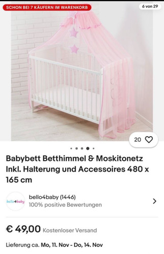 Betthimmel mit halterung - mit,