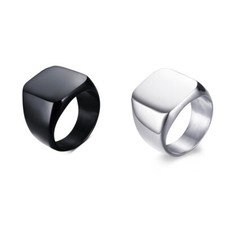 Edelstahl ring punk quadrat - ring,