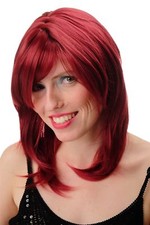 Damenperücke granatrot rot