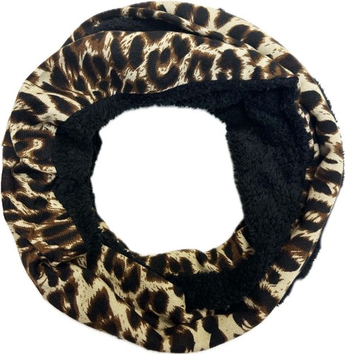 Leopard zebra fleece loop - zebra,