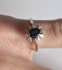 Saphir diamant ring - ring, damen