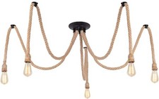 Retro Kronleuchter Hanfseil