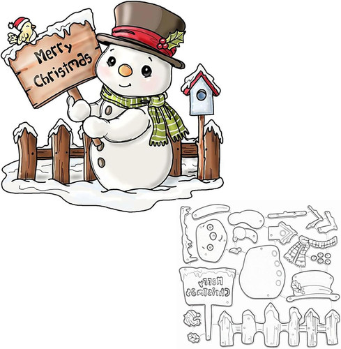 Weihnachts-Schneemann-Rahmen