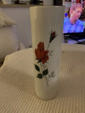 Vase, Eschenbach, Blumen, Deko, Weiß, Rose, Retro, Vintage