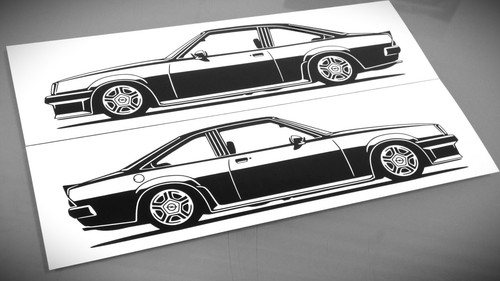 Opel manta gte sticker - gte,