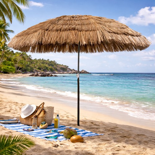 Runder hawaii sonnenschirm - hawaii,