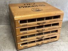 MEZ Progress Fabrik Garnschrank Nähseidenschrank Industrie Design Reklame