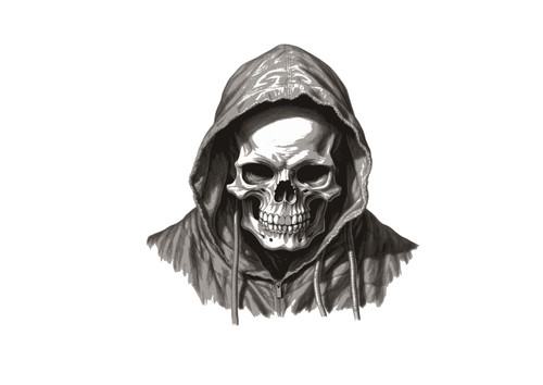 Skull mit kapuze - skull,
