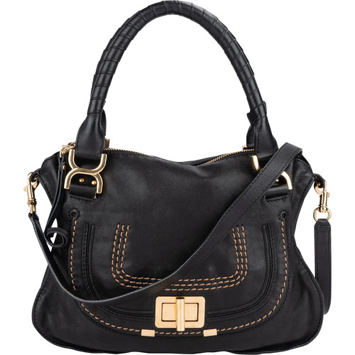 Chloé black leather marcie - chloé,