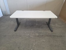 Haworth Schreibtisch 160x80cm weiß anthrazit Slidefunktion