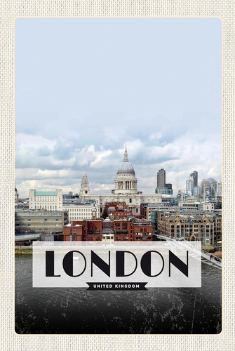 Holzschild 18x12 london united - holzschild,