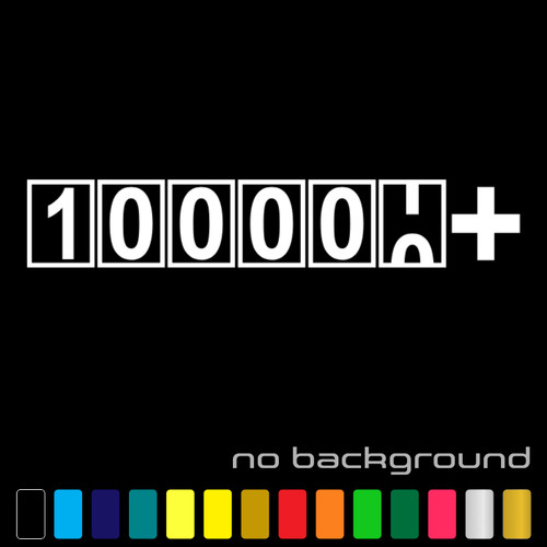100000 miles sticker vinyl - 100000+,