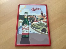 Blechschild Werbung Reklame BUDWEISER Budvar Bier 21,0x29,5cm - für Sammler -NEU