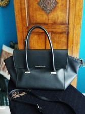 Damentasche, Charakter Kelly-Bag von Trussardi-Jeans, schwarzes Kunstleder