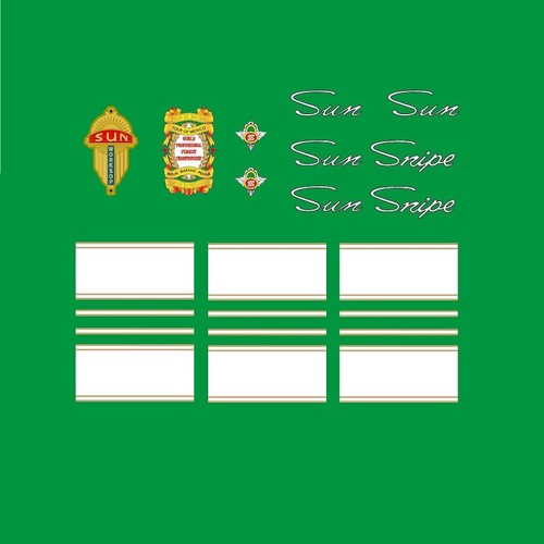 Sun snipe bicycle decals - sun,