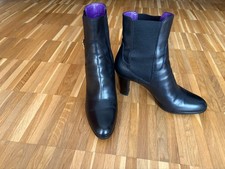 Damen Stiefeletten, Sergio Rossi, Leder, schwarz, Größe 40,5, Made in Italy