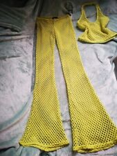 Fashing Karneval Gogo Strip Cosplay Goth Gothik Gothic Lolita Netz Schlaghose XS