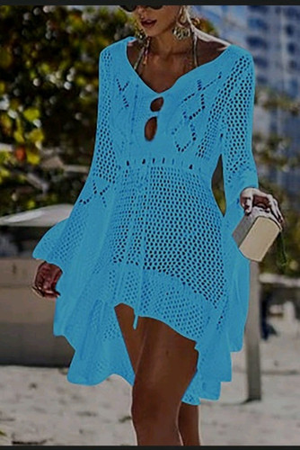 Damen strandkleid blau - , /