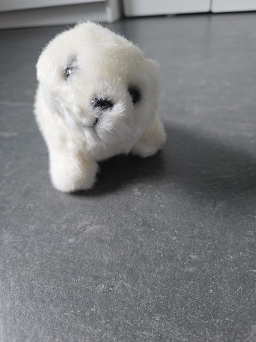 Robbe kuscheltier weiß 10cm - weiß,