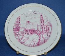 Porzellan Teller Hoechst  Frankfurt Hauptwache Goldrand Aufhänger