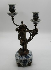 Kerzenleuchter Kandelaber Porzellan Engel Kerzenständer