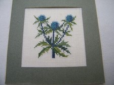 Kreuzstich Stickbild Blumen