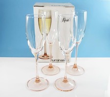 Luminarc France Rosé Sekt-Gläser Sektkelche 4 Stück 17 cl Höhe 22 cm  neuwertig