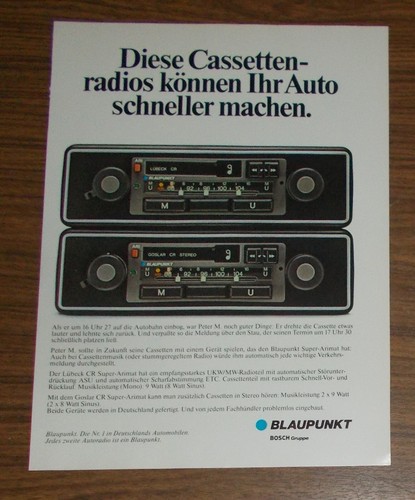 Seltene werbung blaupunkt - werbung,