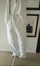 POETRY ? NEU! Tolle HOSE Gr 46 WEISS schweres LEINEN NP 165€