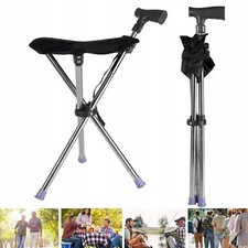 Gehstock mit Sitzfläche /