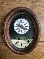 Vintage Wanduhr handbemalt -