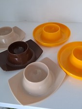 Eierbecher Valon Plastik 50er 60er bunt  Vintage Retro alt antik zum stapeln 5St
