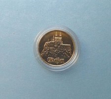 Münze "5 Mark Meißen Wappen der DDR", 1972, mit Zertifikat, Gold veredelt, 29 mm
