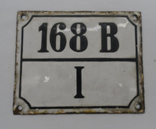 Altes Emailleschild Ortslistennummer 168 BI, Emaille, gewölbt, 13 x 10,5 cm