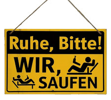 Retro Holzschild Schild Lustig