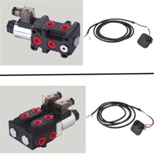 Hydraulik 6/2 - 8/3 Wegeventil Umschaltventil Weiche Magnetventil inkl. Taster